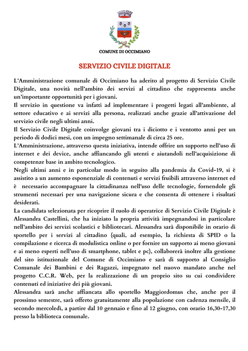 Servizio Civile Digitale