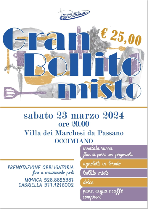 Serata bollito misto con la Pro Loco sabato 23 marzo 2024